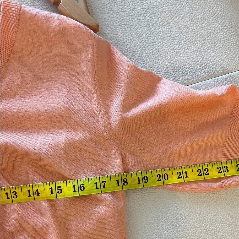 BNWT KAFFE Women's Top V-Neck Peach color - Picture 5 of 5